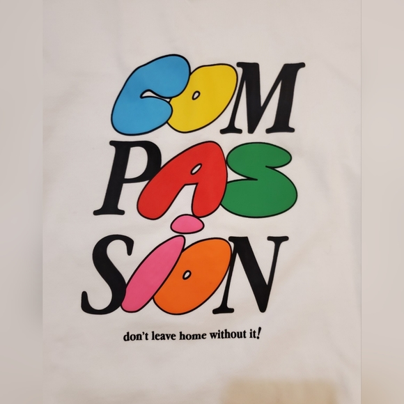 The Mayfair Group Vintage Crewneck Compassion Sweater ONE SIZE - Picture 5 of 10